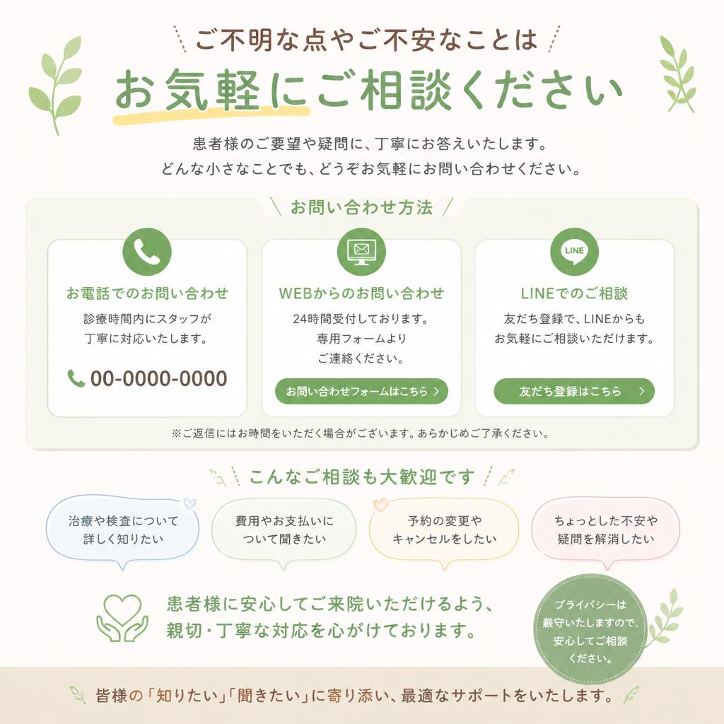7. お問い合わせはお気軽に