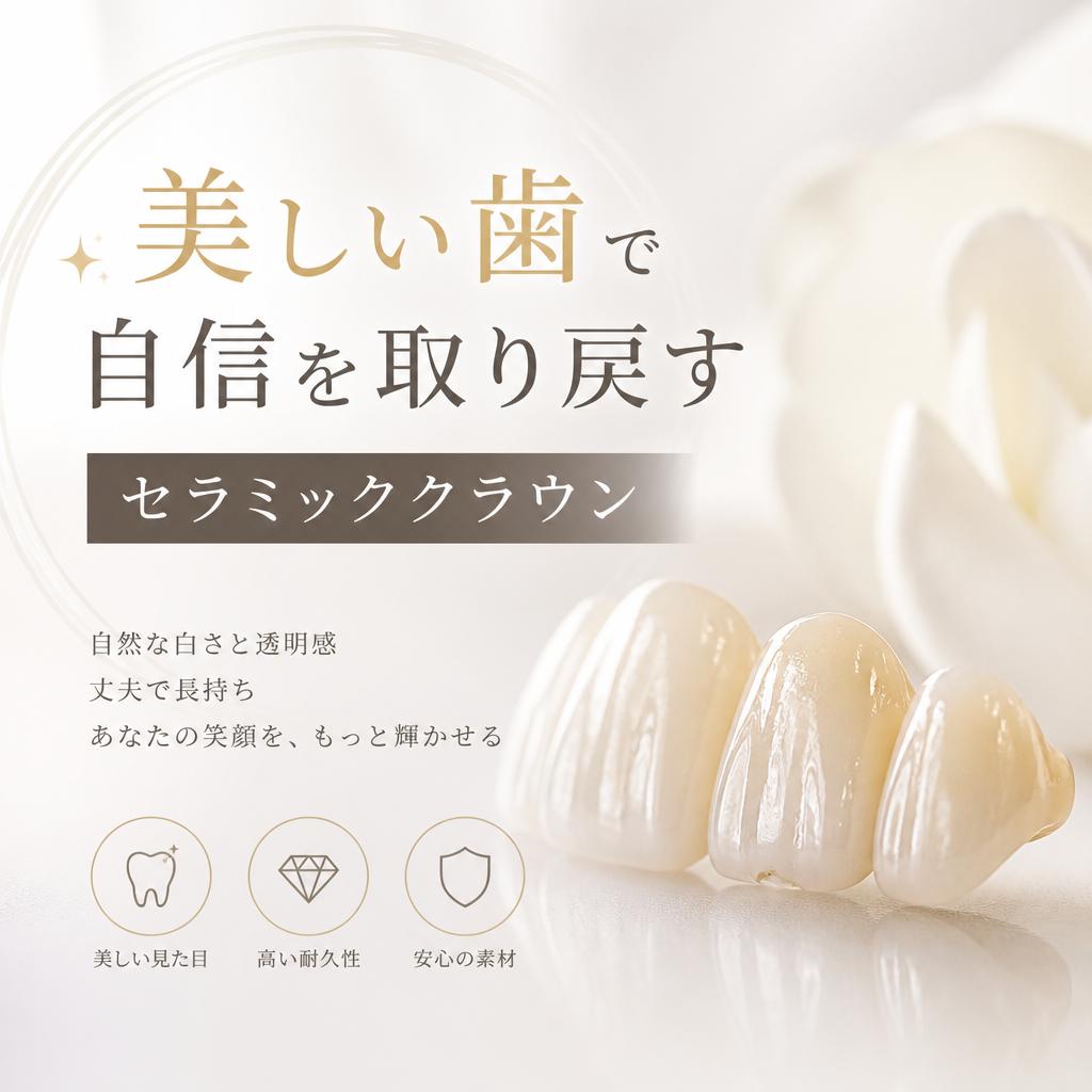 美しい歯で自信を取り戻すセラミッククラウン