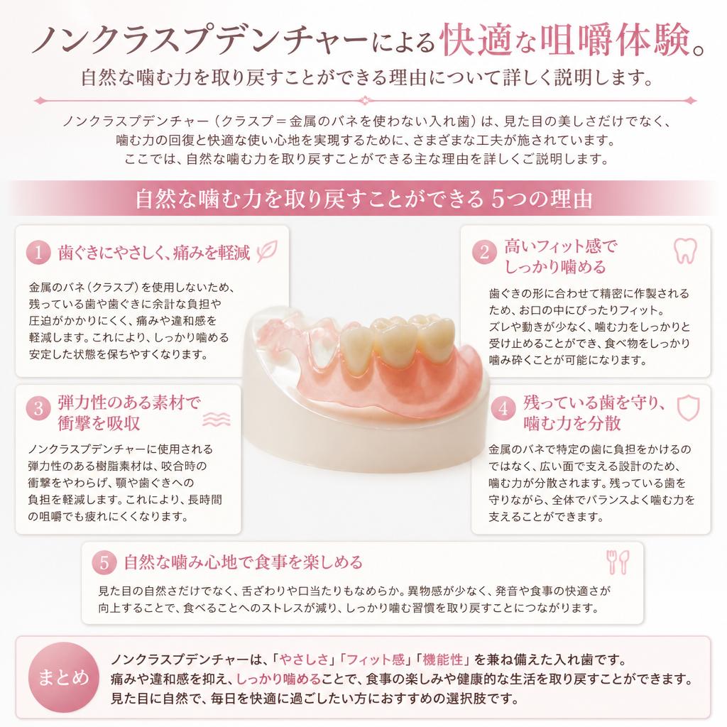 快適な噛み心地の実現