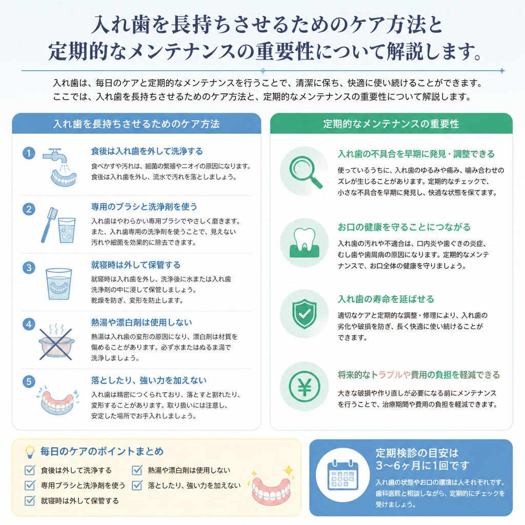 ノンクラスプデンチャーのメンテナンス
