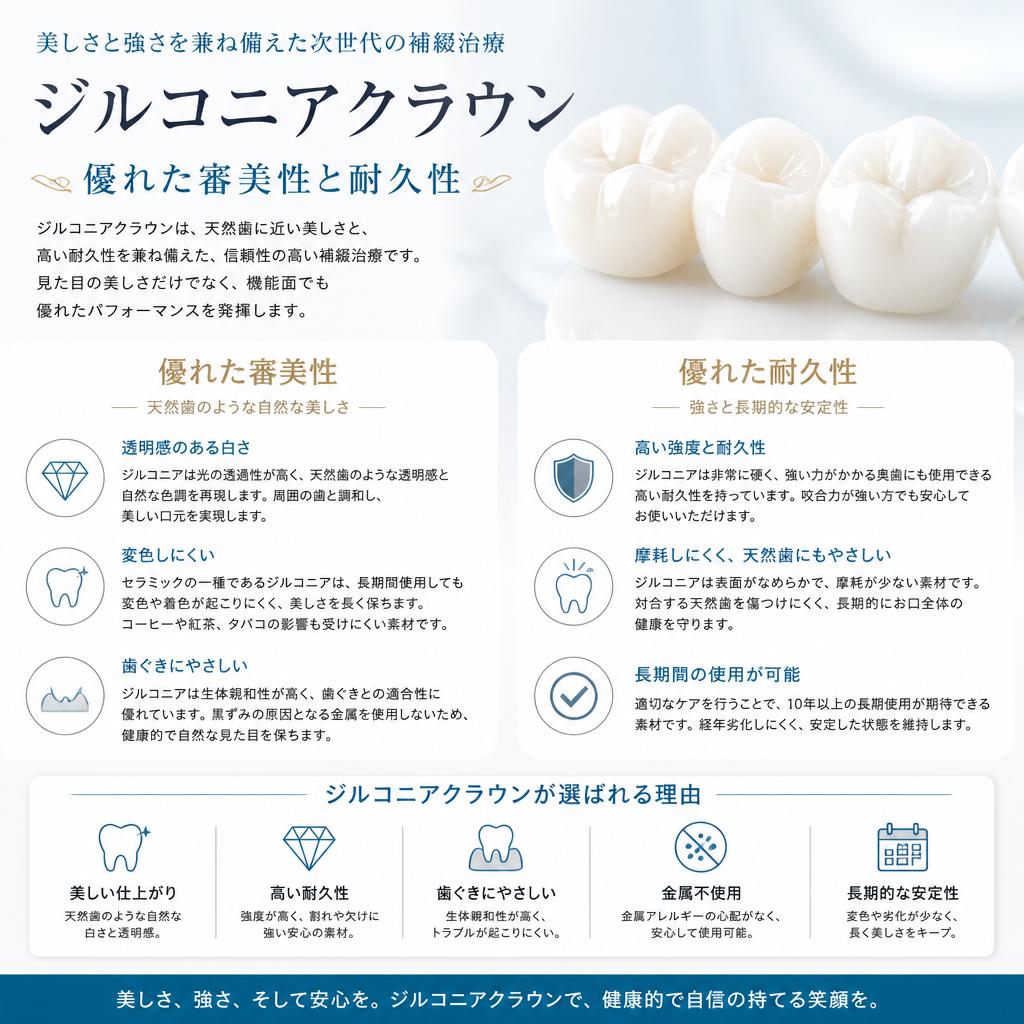 ジルコニアクラウンの魅力