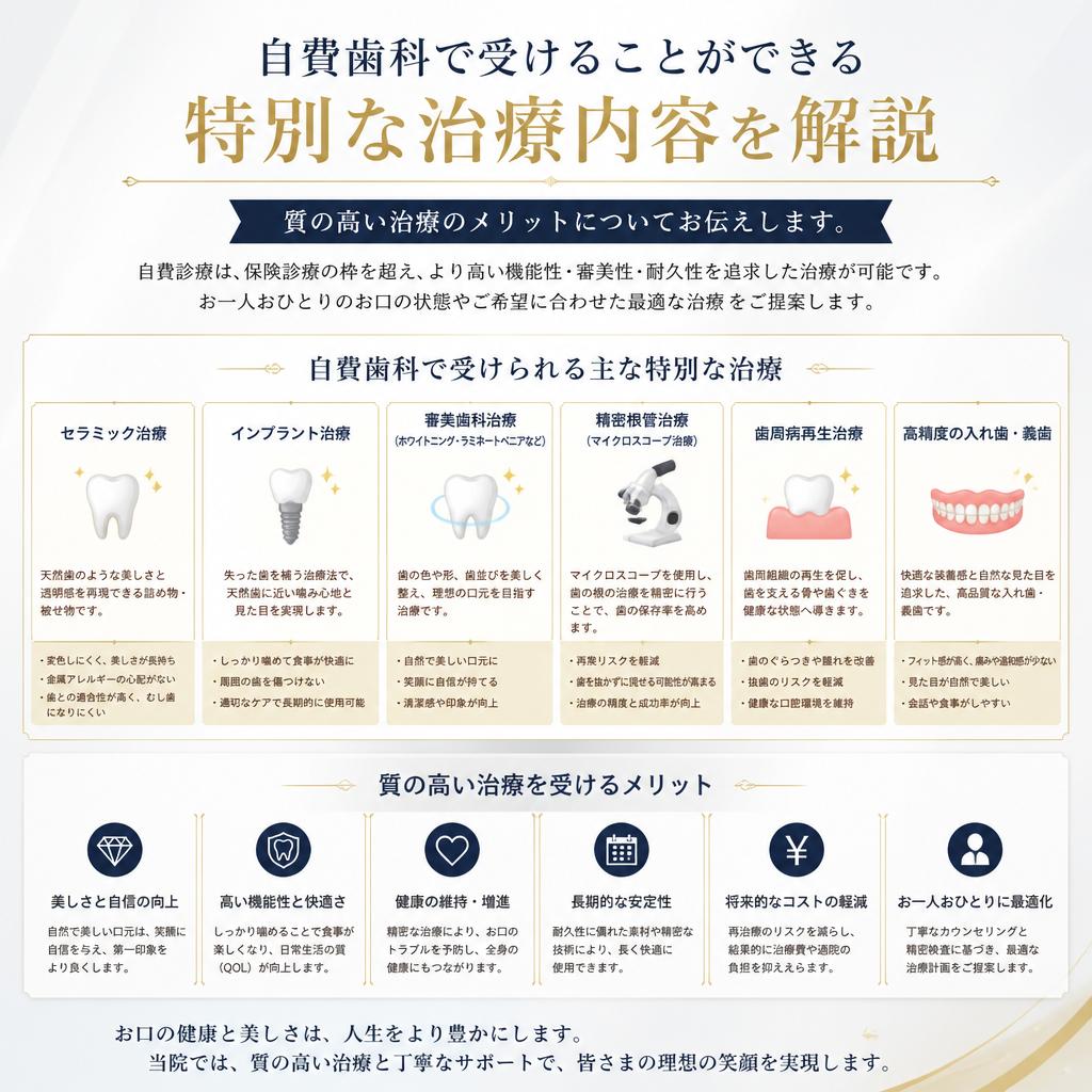 自費歯科ならではの特別な治療