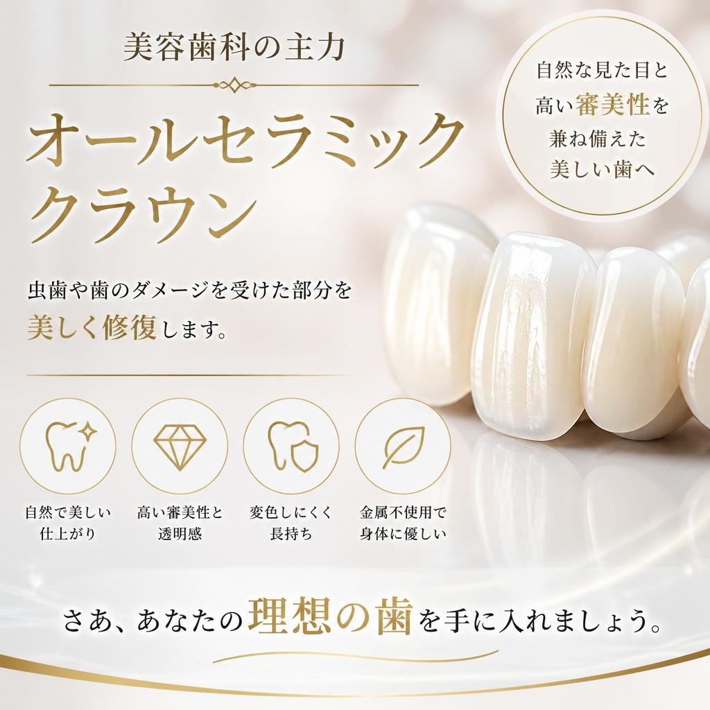 オールセラミッククラウンの魅力