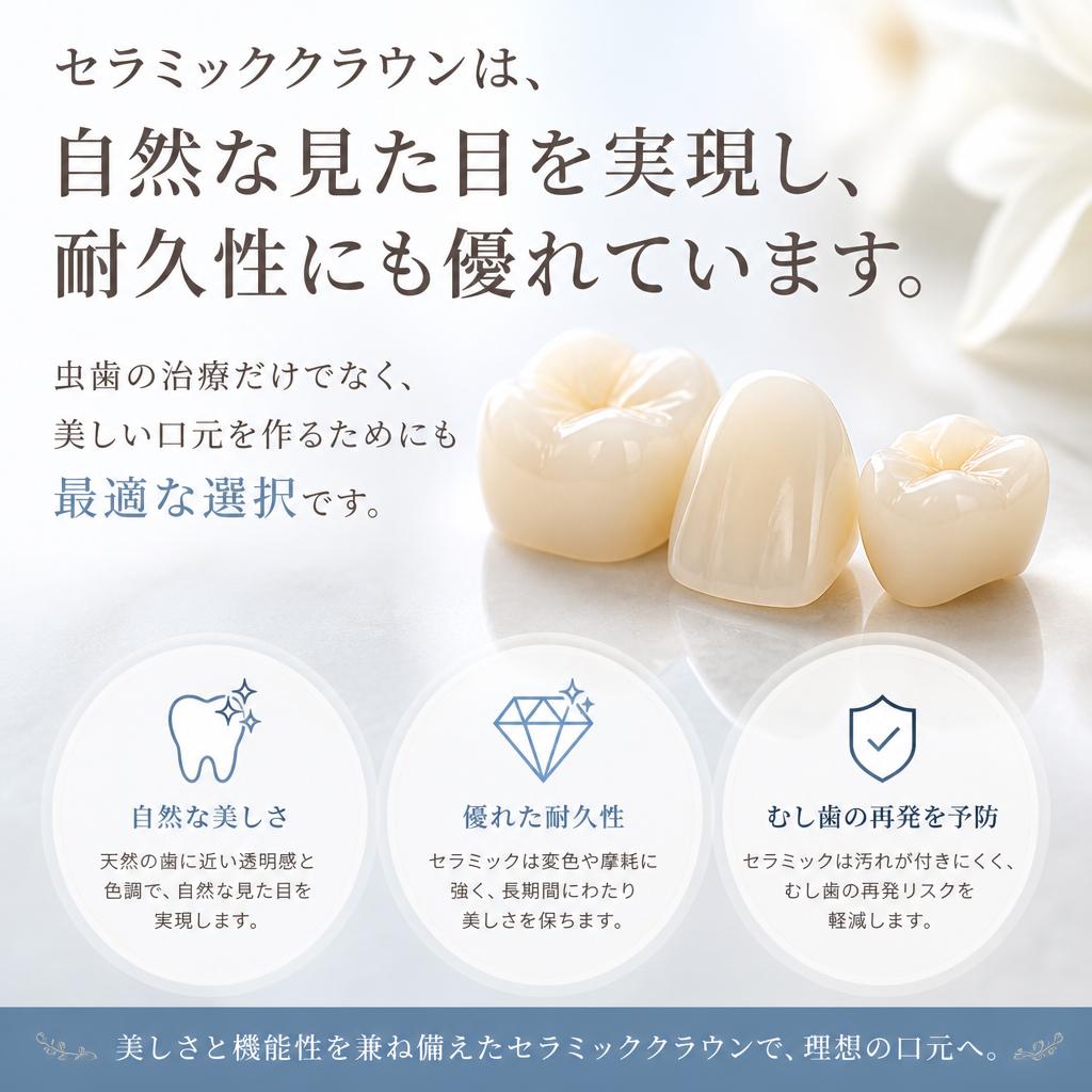 セラミッククラウンのメリット